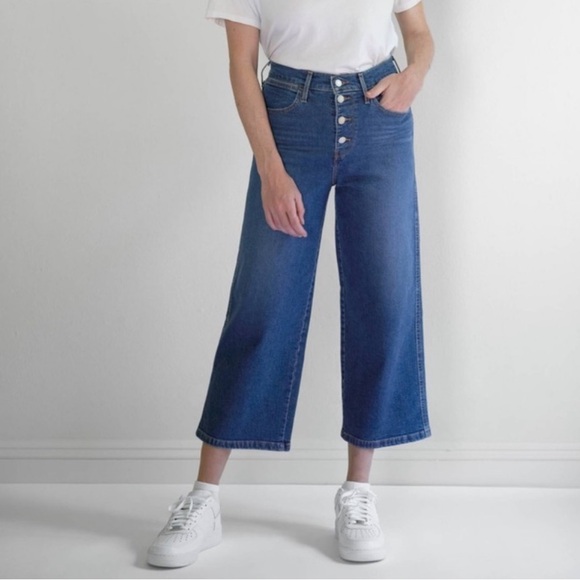 LEVI’S Mile High Wide Leg Jeans Dark Wash - Picture 11 of 11